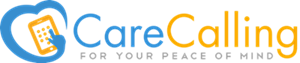 Logo CareCallingNow For peace of mind your loved ones are OK